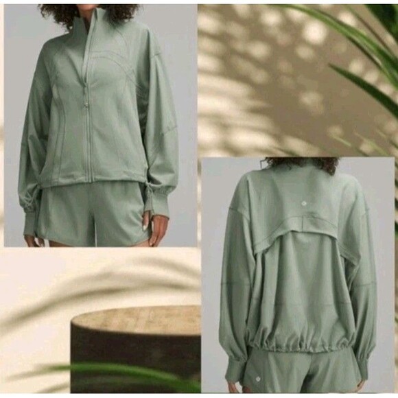 Lululemon jacket Define Relaxed Fit Jacket Luon Olive Green size 12 Gym Womens - Picture 1 of 16